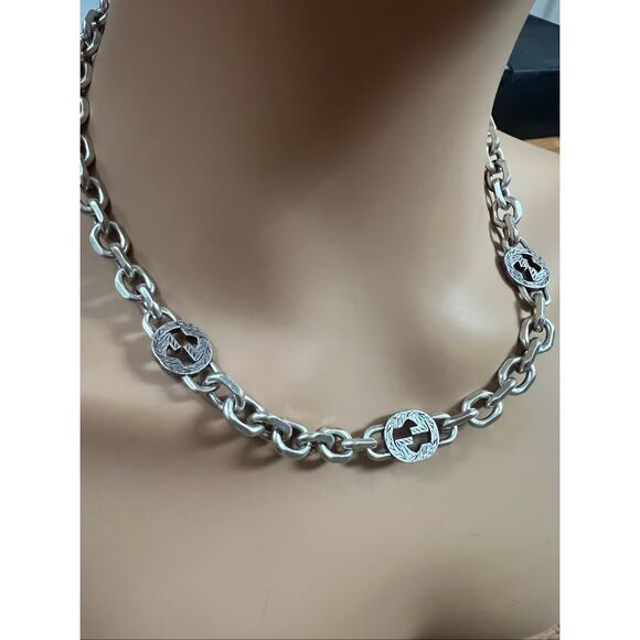 Gucci reversible gg silver tone necklace - Picture 8 of 13